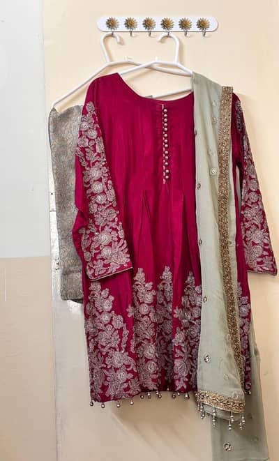 Shahposh 3 piece embroidered dress
