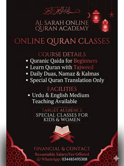 Online Quran Teacher Available for Female and Kids