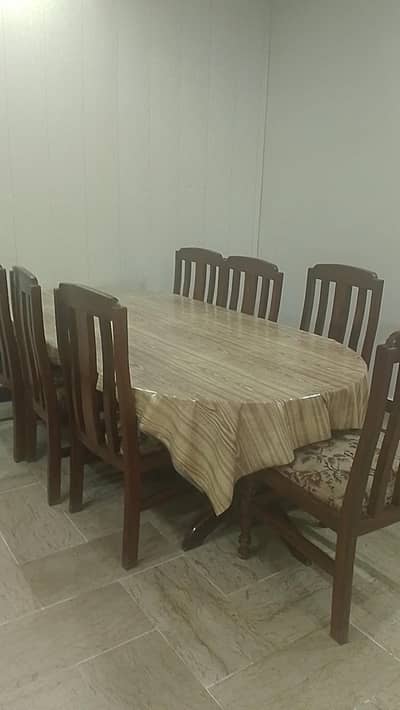 large wooden dining table