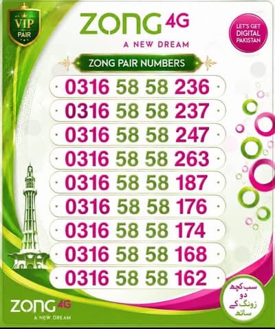 zong pair numbers