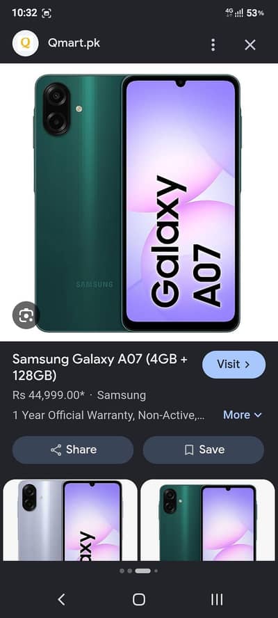 samsung  a 07 4\128