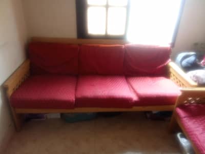 3 seater sofa wood