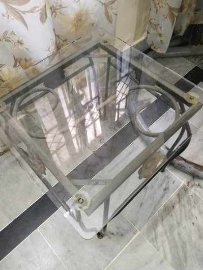 Set of 2 Glass Side Tables – Good Condition | Rs. 4,000