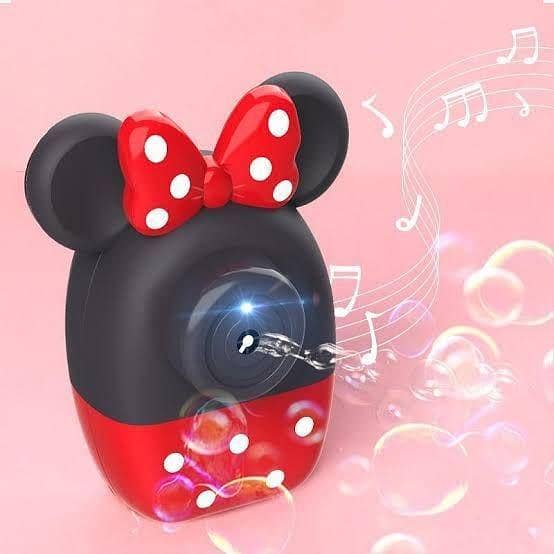 T  Disney Mickey Minnie Camera Bubble Blowing Machine - Automatic Cute Soap Bubble Gun Camera Shape