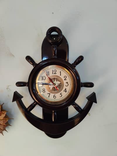 Brand New Nautical Ship Wheel & Anchor Wall Clock for Sale