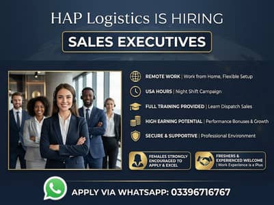 Remote Sales Executive - US Night Shift (Females Preferred)