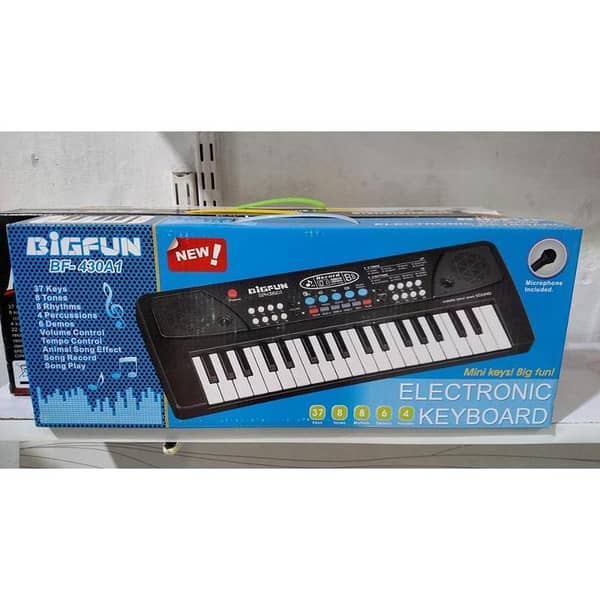 T  Bigfun Electric Keyboard Piano For Kids - 37 Keys - blue