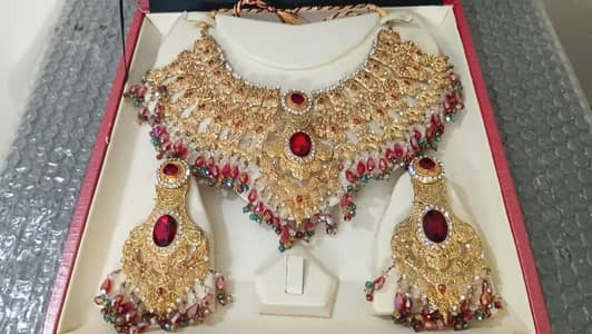 Artificial Jewellery Set and Net veil bride