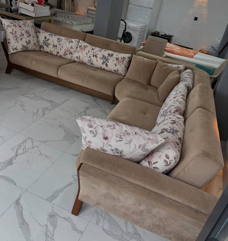 L shape sofa set 4