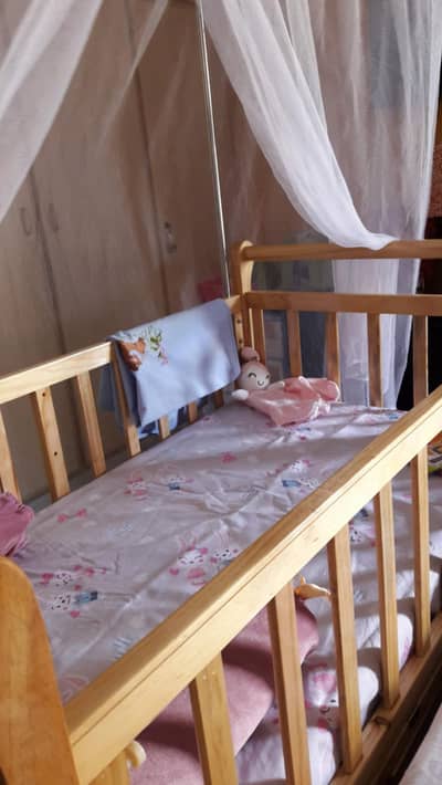 Baby Cot wooden unused with clean mattress