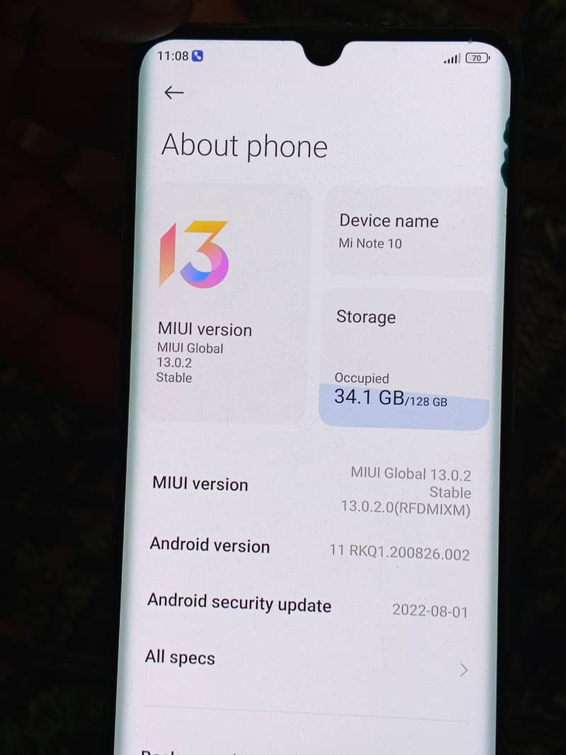 Xiaomi Mi Note 10 0