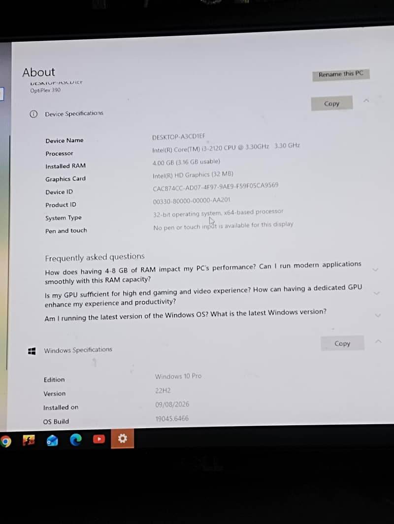 device name DESKTOP-A3CD1EF 0