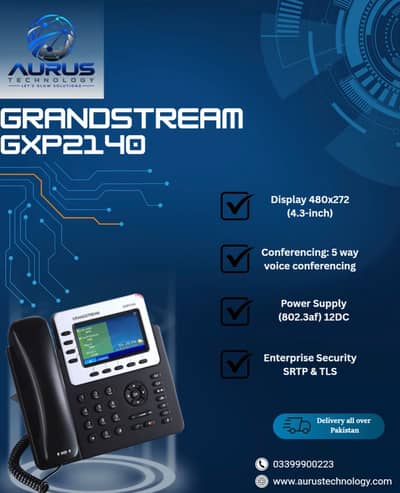 Grandstream GXP2140 IP Phone – Business VoIP Desk Phone