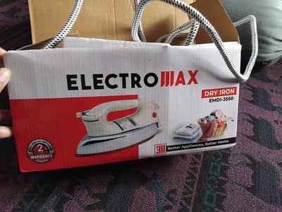 Brand New Electromax Heavy Duty Dry Iron (EMDI-3550) - Box Packed