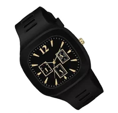 Men Black Square Dial Sports Watch - Rs 999
