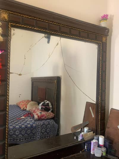 “Wooden Dressing Table + 2 Door Almirah – Used”