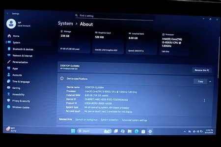 HP ProBook Core i5 8th Gen | 8GB RAM | 256GB SSD | Windows 11