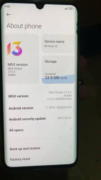 Xiaomi Mi Note 10