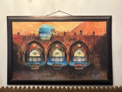 Islamic Architecture Oil/Acrylic Painting – Framed Wall Art