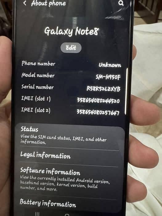 Samsung Mobile Note 8 4