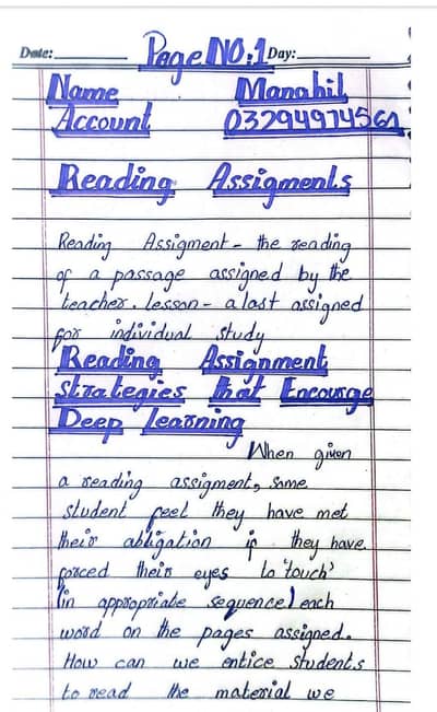 all assignments written awaliable