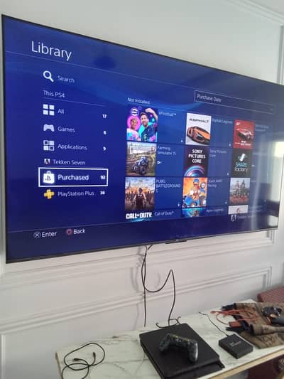 ps4 slim with 90 games byed