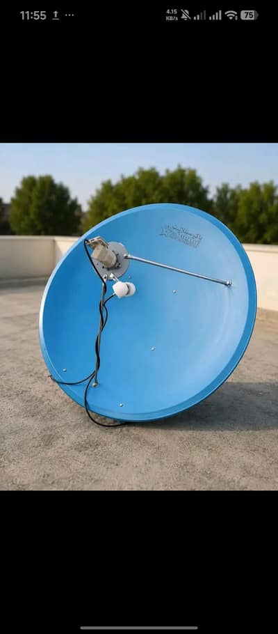 4 foot 2 dish antena with 2 big and 2 small lnb and receiver