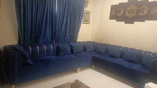 Blue colored 9 Seater Sofa