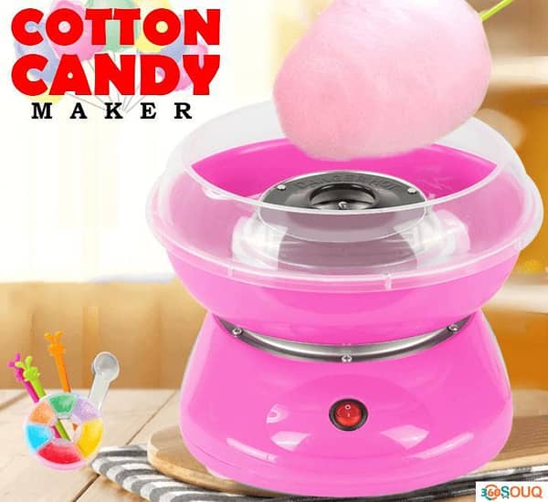 T  Electric Cotton Candy Machine Sugar Floss Maker Mini Countertop Cotton Candy Maker for Home Birthday Family Party