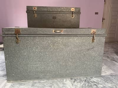 Steel Metal Trunks / Sandook Set – 2 Pieces