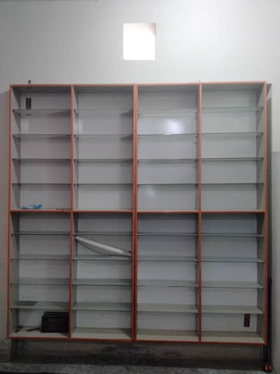 pharmacy full furniture almari glass shelves 4x 8 feet only  12000,