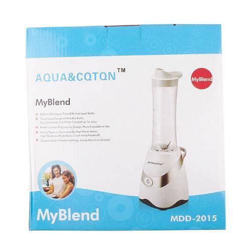 T  Aqua & Cotton MDD‑2015 Portable Blender – Rechargeable Cordless Juice & Smoothie Maker | Lightweight & Compact (≈1 kg)