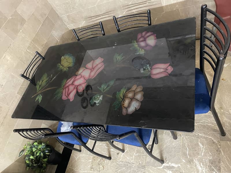 3d glass dining table 0