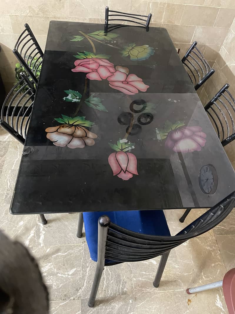 3d glass dining table 2