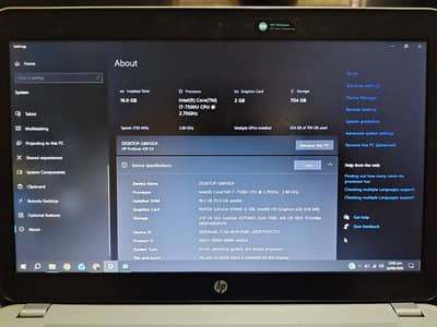 HP Probook Core i7 7th Generation