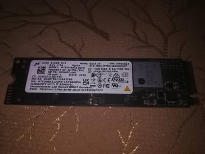 Micron 512 GB NVMe M. 2 SSD,