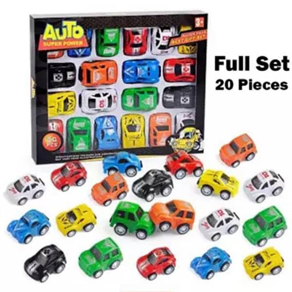 T  20-Pcs Classic Racer Dinky Car Toy Set For Kids and Boys - Vehicle Cars Toys Set