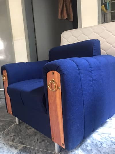 1 sofa cum bed and 2 single sofa
