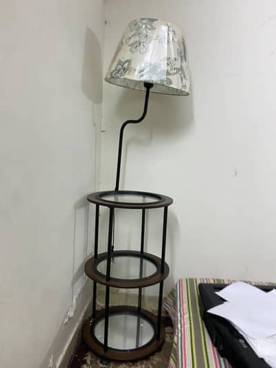 3 tier floor lamp with side table