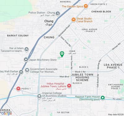 2 KANAL PAIR OF PLOT AVAILABLE FOR SALE IN IZMIR TOWN BLOCK D WITH 80 FIT ROAD