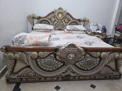 Complete Heavy Fiber Work Bedroom Set + Mattress