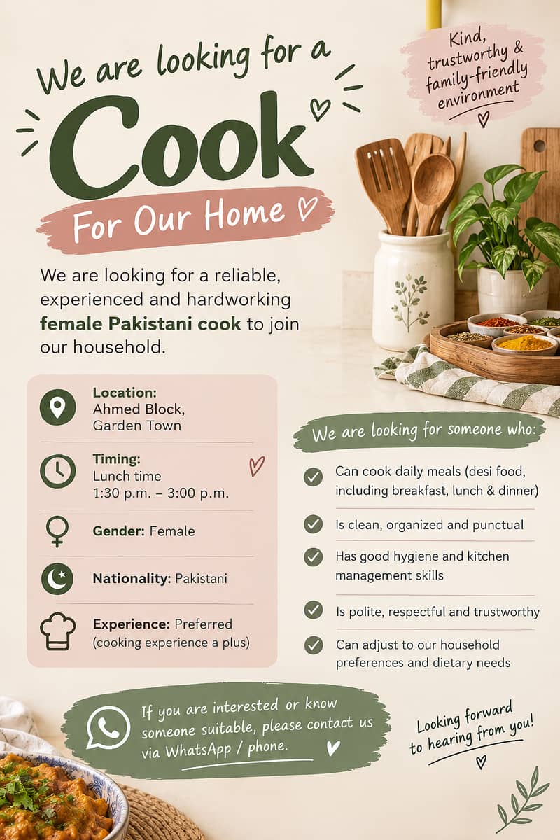 Cook needed 0