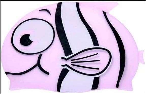 1 PCS Kids Cartoon Waterproof Silicone Swimming Cap - Cute Fish Animal Design R5804