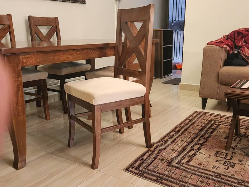 six chairs dining table 1