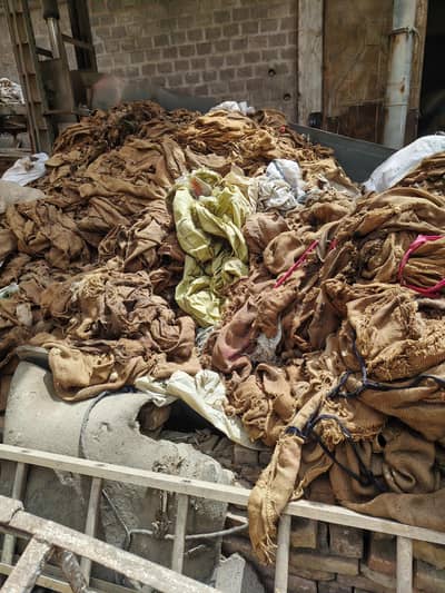 Jute bags & wood