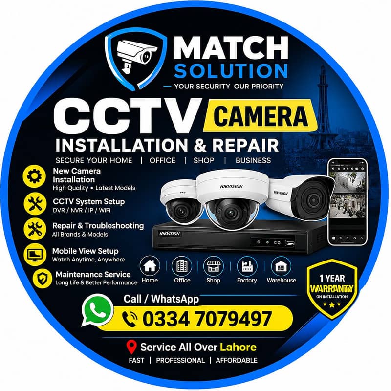 CCTV Camera Installation & Repair | MTech Solution Lahore 0