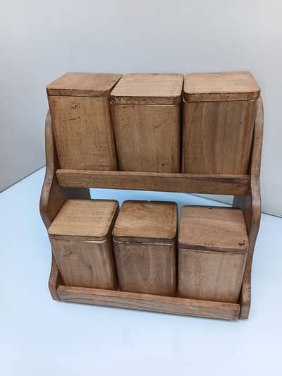 wooden spices box