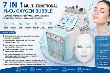 7 IN 1 - MULTI-FUNCTIONAL H2O2 OXYGEN BUBBLE | AQUA PEEL HYDROGEN HYDR
