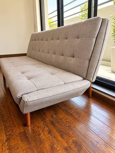 Interwood sofa cum bed grey