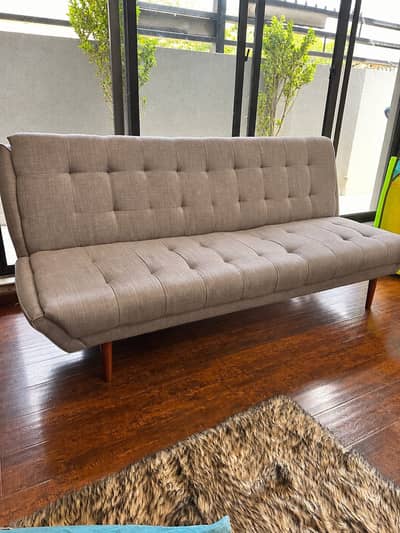Interwood sofa cum bed grey